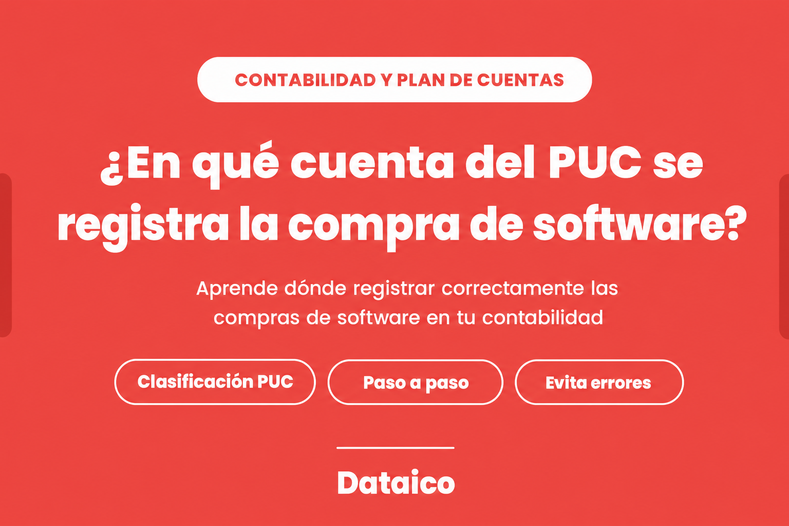 ¿En qué cuenta del PUC se registra la compra de software?